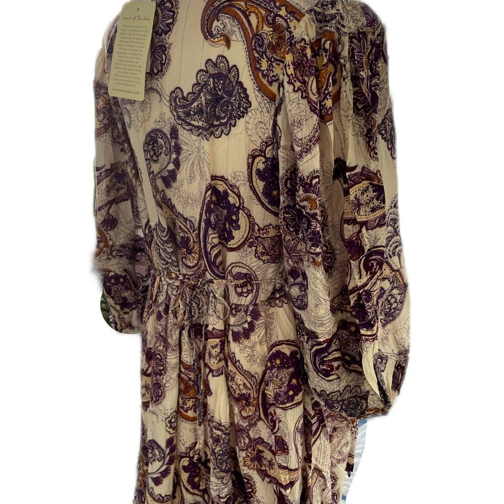 Band Of The Free Boutique NWT White & Paisley Dress - Picture 10 of 13